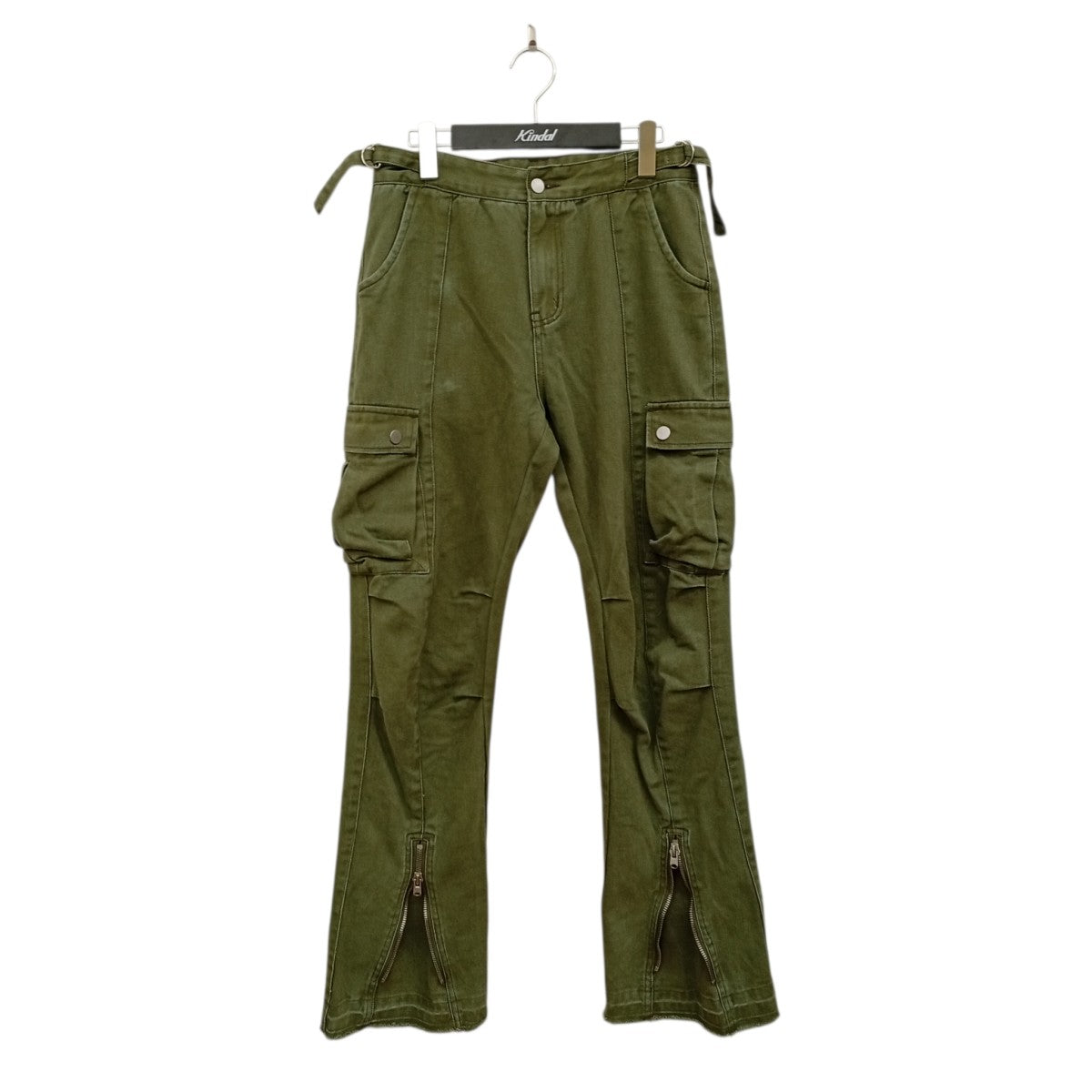 MNML Front zip flare cargo pantsカーゴパンツ 古着・中古-1枚目のアイテム画像