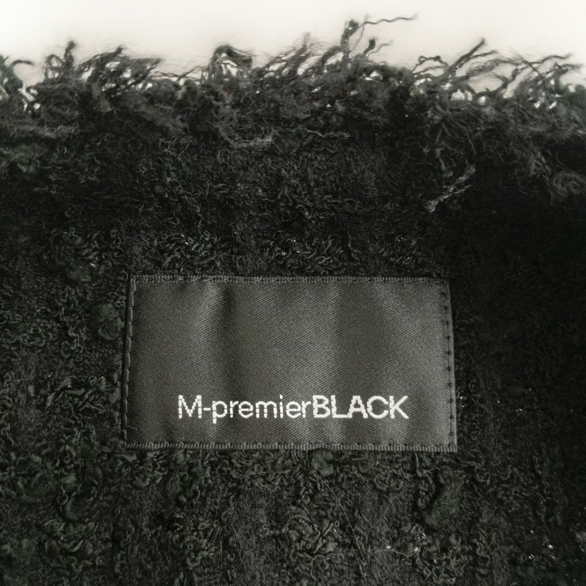 M-premierBLACK ツイードベストC141-005 古着・中古-3枚目のアイテム画像