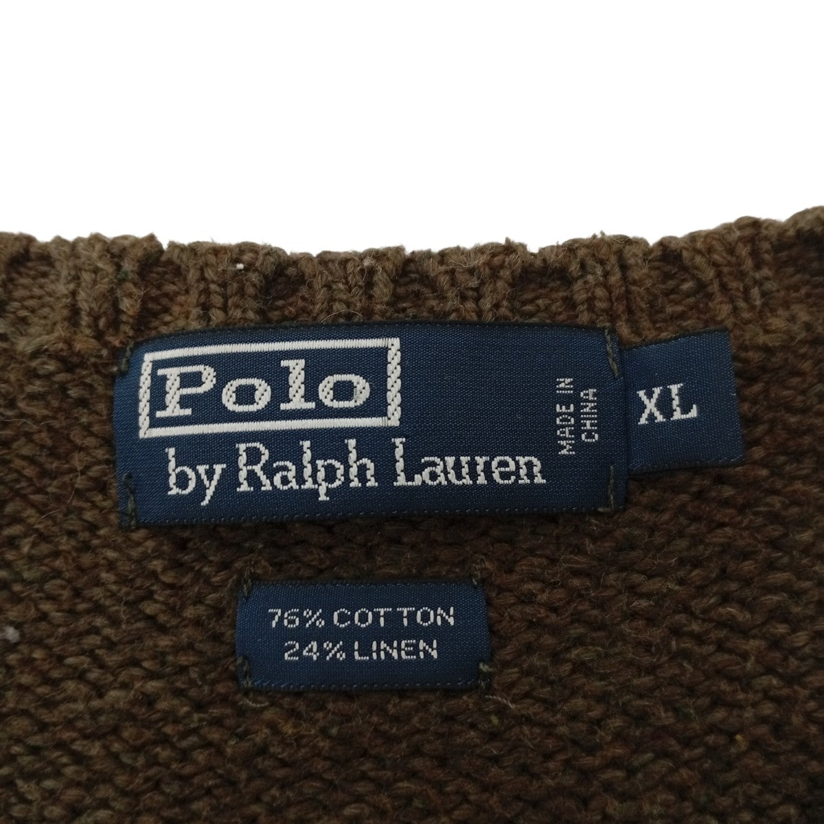 POLO RALPH LAUREN リネン混 ワンポイントセーター 古着・中古-3枚目のアイテム画像