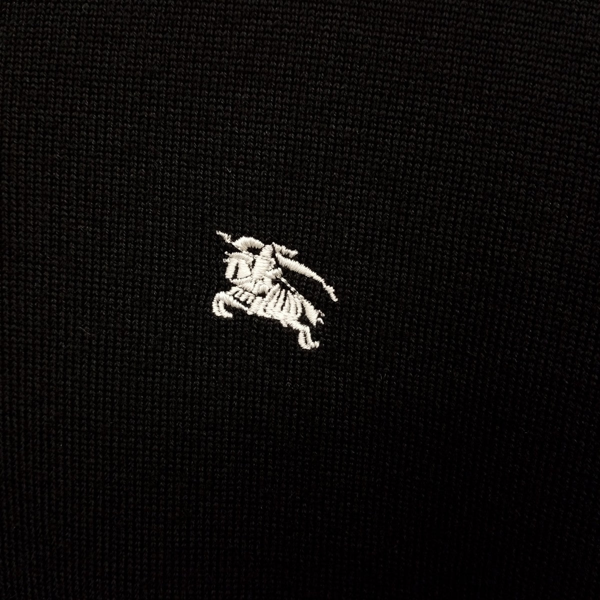 BURBERRY BLACK LABEL ワンポイント ヘンリーネックセーター 古着・中古-6枚目のアイテム画像