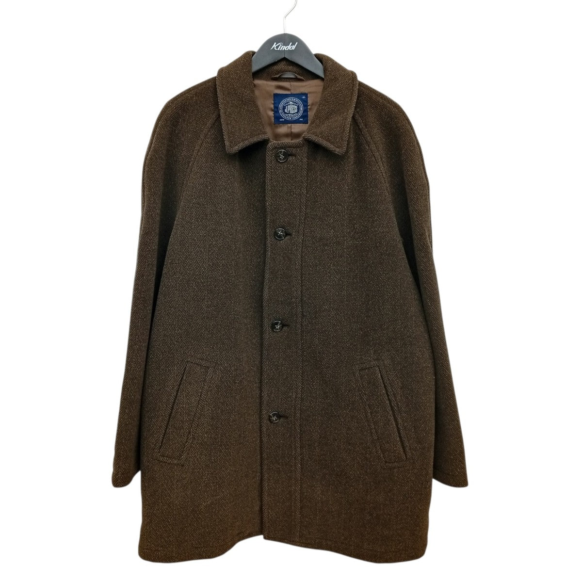 J．PRESS ヘリンボーンステンカラーコート 古着・中古-1枚目のアイテム画像