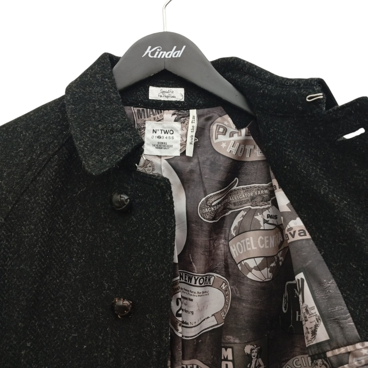 BEDWIN ＆THE HEARTBREAKERS×Harris Tweed コート 古着・中古-8枚目のアイテム画像