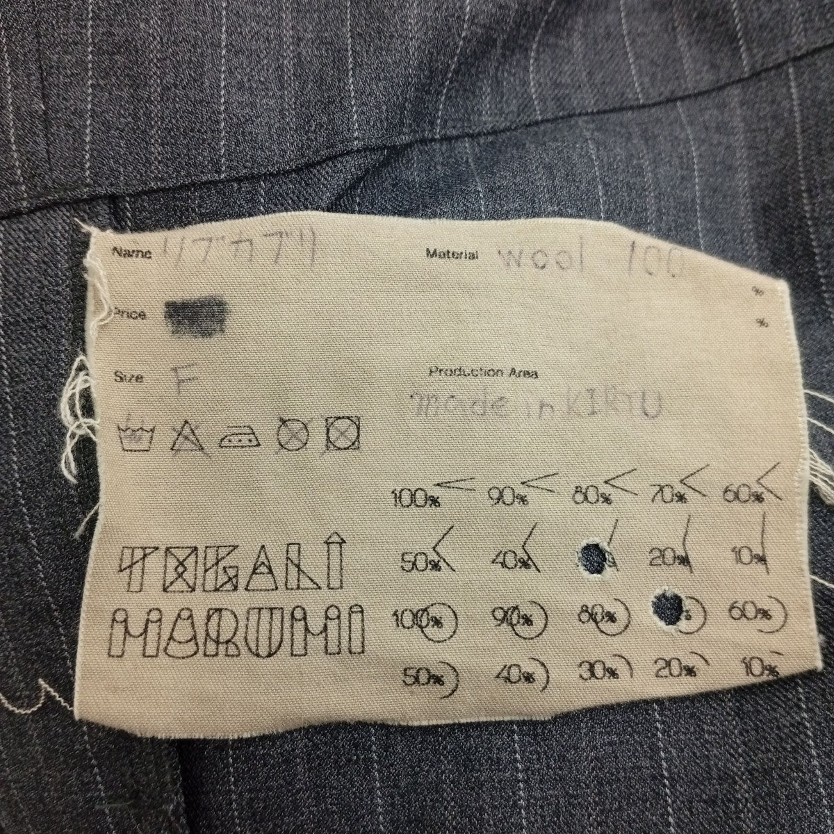 TOGALI MARUMI リブカブリトレーナー 古着・中古-3枚目のアイテム画像