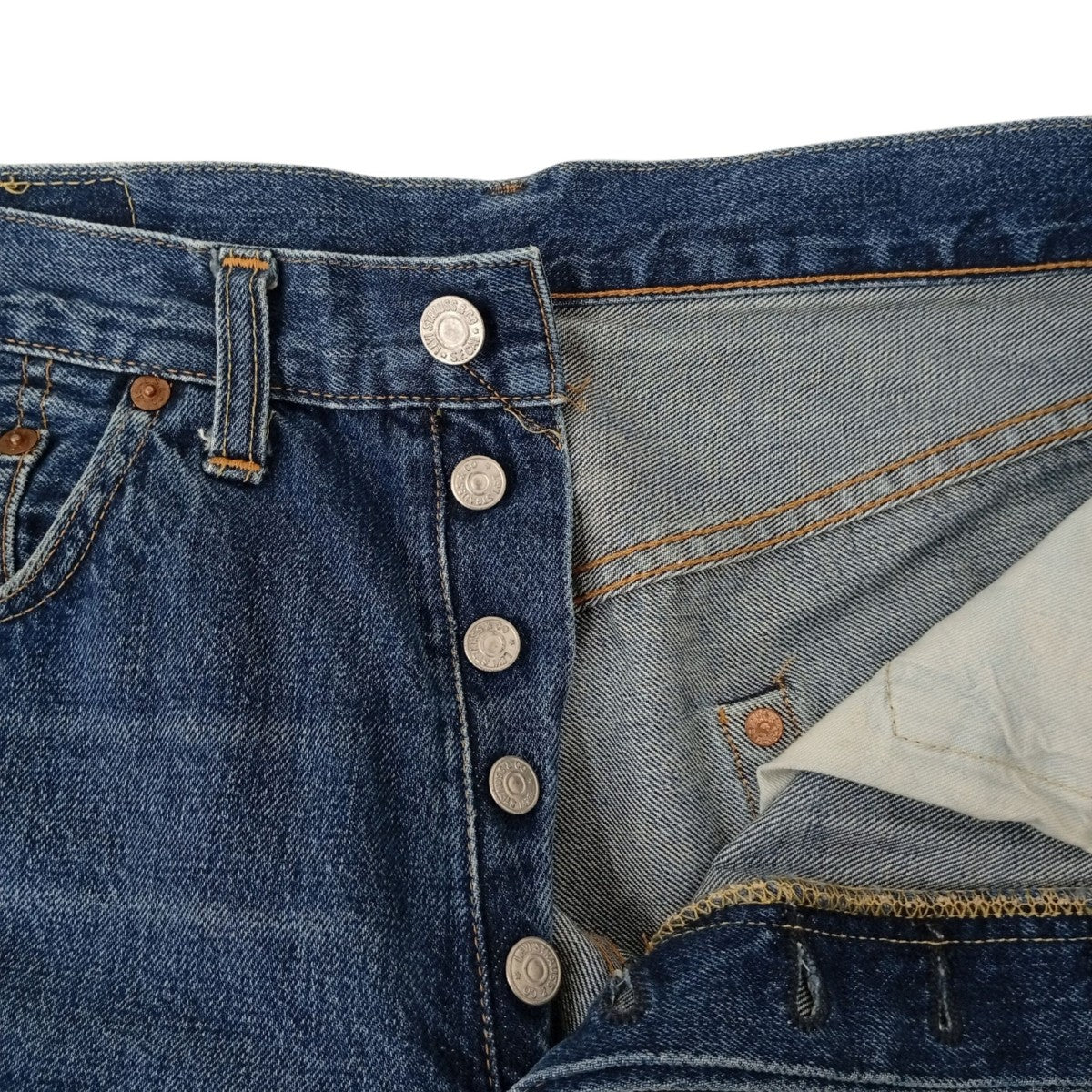LEVI’S 裏ボタン555 BIG ’E’バレンシアデニムパンツ 古着・中古-3枚目のアイテム画像