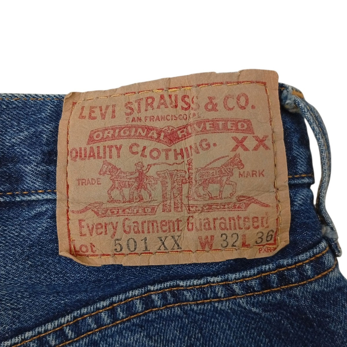 LEVI’S 裏ボタン555 BIG ’E’バレンシアデニムパンツ 古着・中古-5枚目のアイテム画像