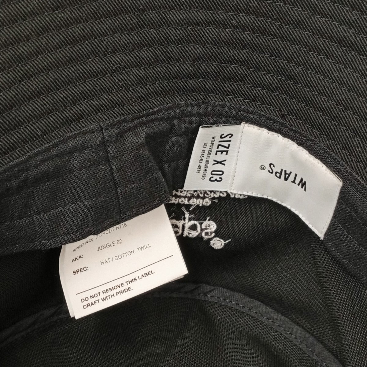 WTAPS ハット212HCDT-HT16 古着・中古-7枚目のアイテム画像
