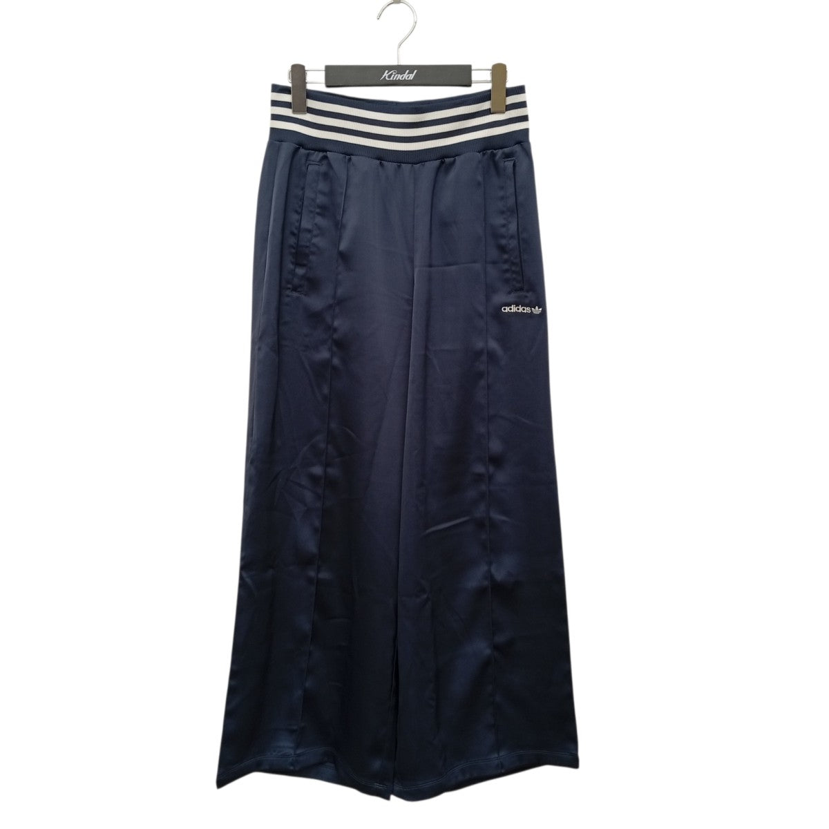 adidas Originals by KANYE WEST ストライプ リブ ワイドレッグ トラックナイロンパンツJC7758 古着・中古-1枚目のアイテム画像