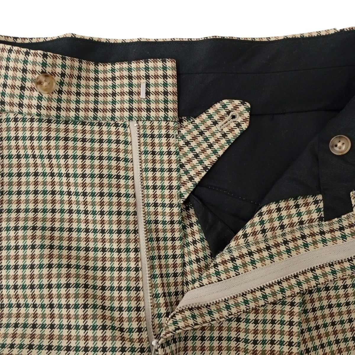 Needles W．U． Tucked Side Tab Trouser Poly Glen PlaidパンツPU259 古着・中古-3枚目のアイテム画像