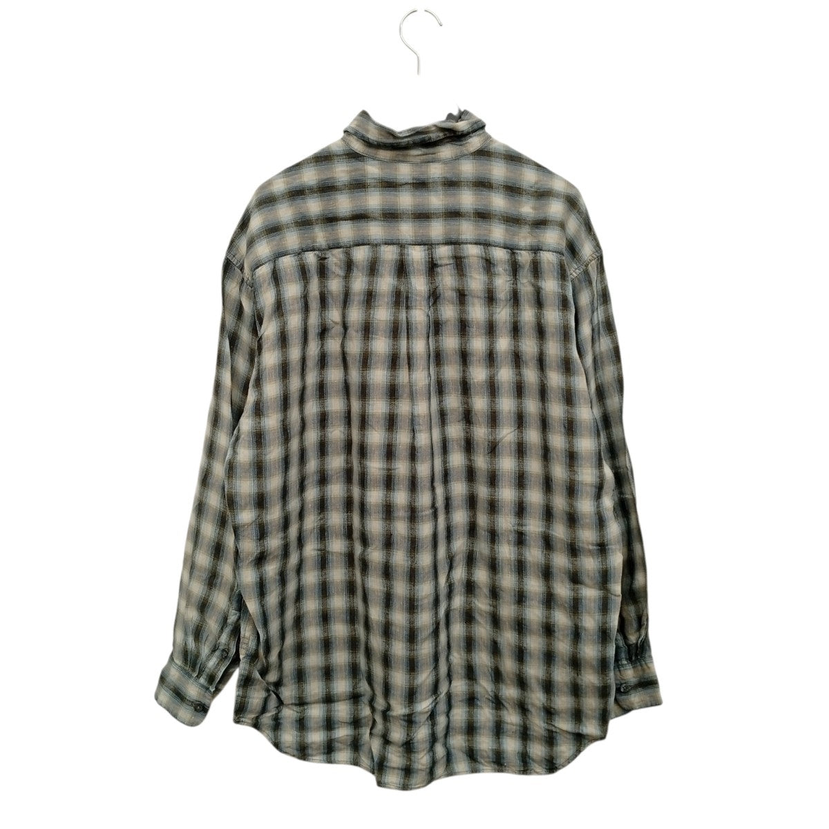 BANANA REPUBLIC リネンオンブレチェックシャツ 古着・中古-2枚目のアイテム画像