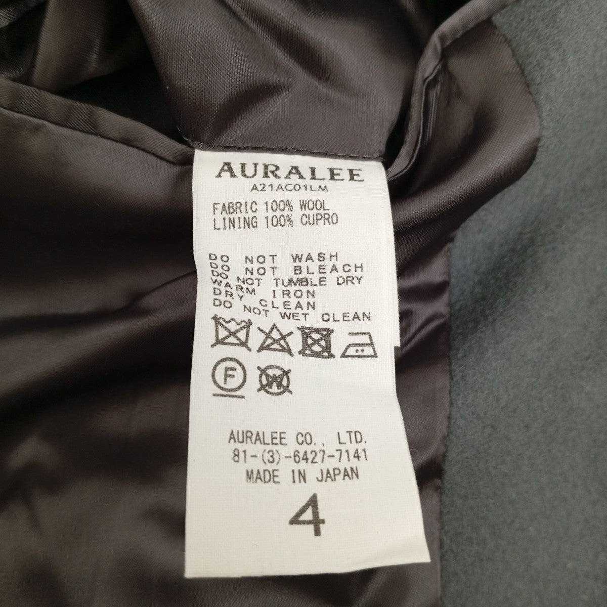 DOUBLE CLOTH LIGHT MELTON CHESTERFIELD COATコートA21AC01LM