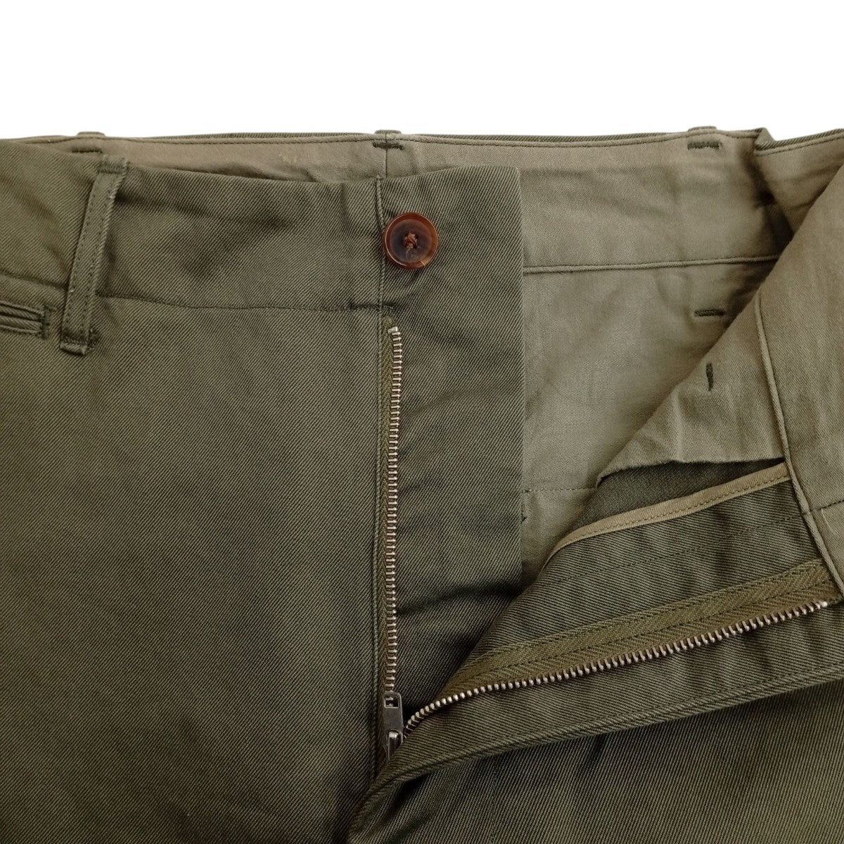 AURALEE WASHED FINX CHINO WIDE PANTSチノワイドパンツA8AP01CN 古着・中古-3枚目のアイテム画像