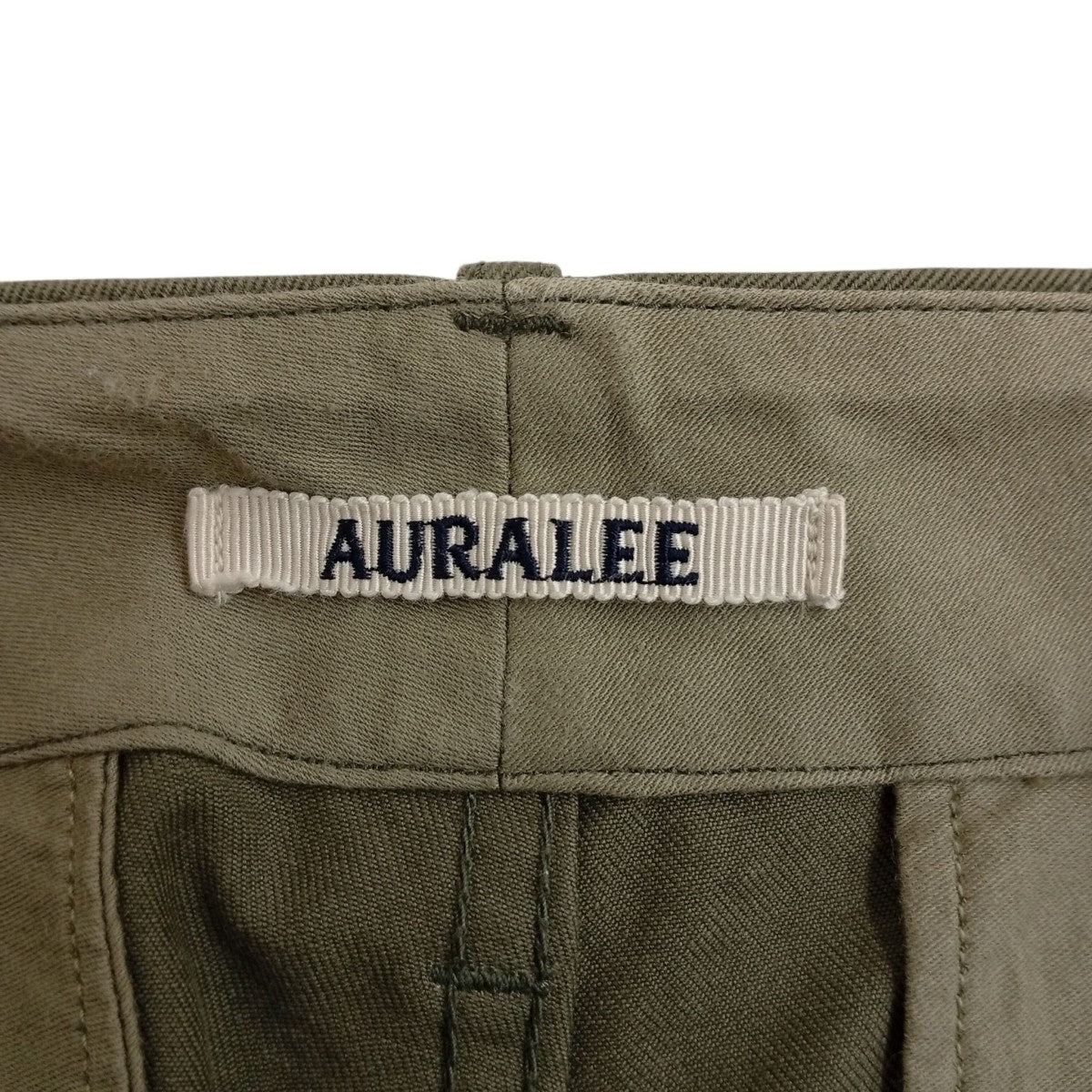 AURALEE WASHED FINX CHINO WIDE PANTSチノワイドパンツA8AP01CN 古着・中古-4枚目のアイテム画像