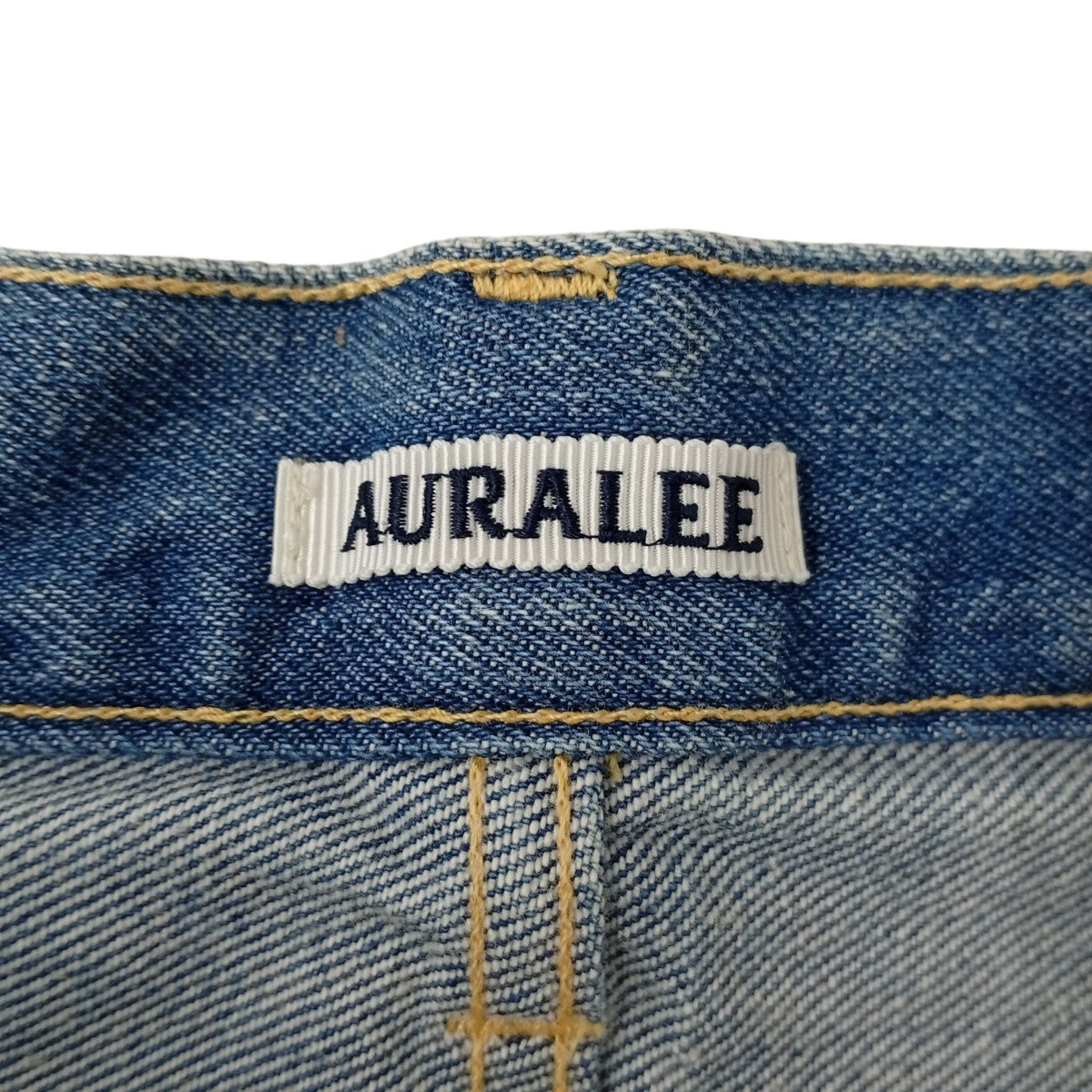 AURALEE WASHED HARD TWIST DENIM 5P PANTSデニムパンツA20SP07DM 古着・中古-4枚目のアイテム画像
