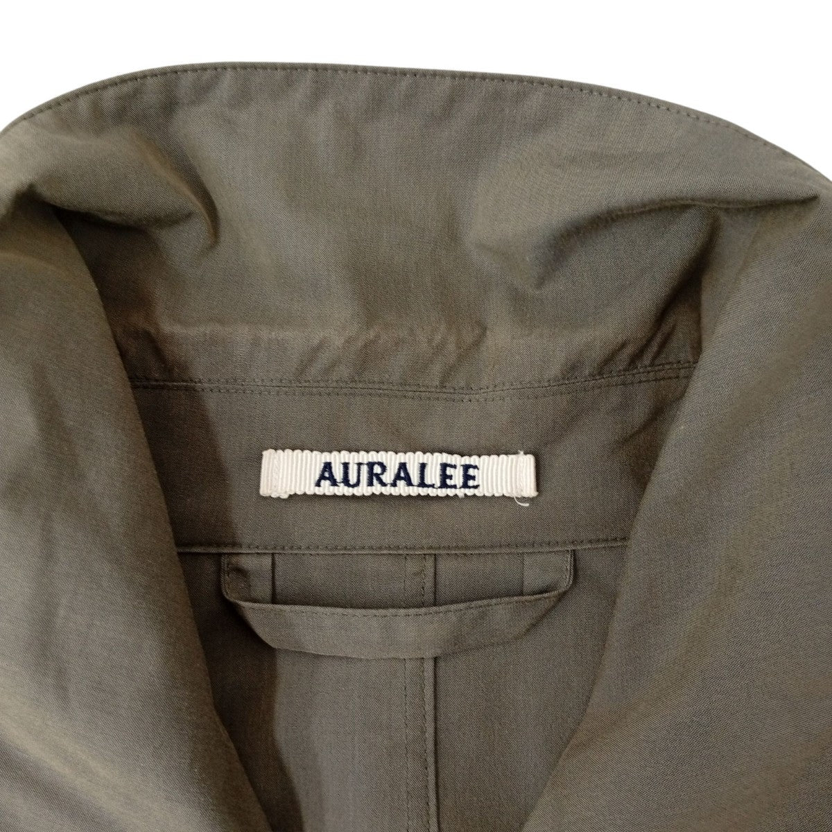 AURALEE 18SSCHAMBRAY BIG SOUTIEN COATコートA8SC01SC 古着・中古-3枚目のアイテム画像