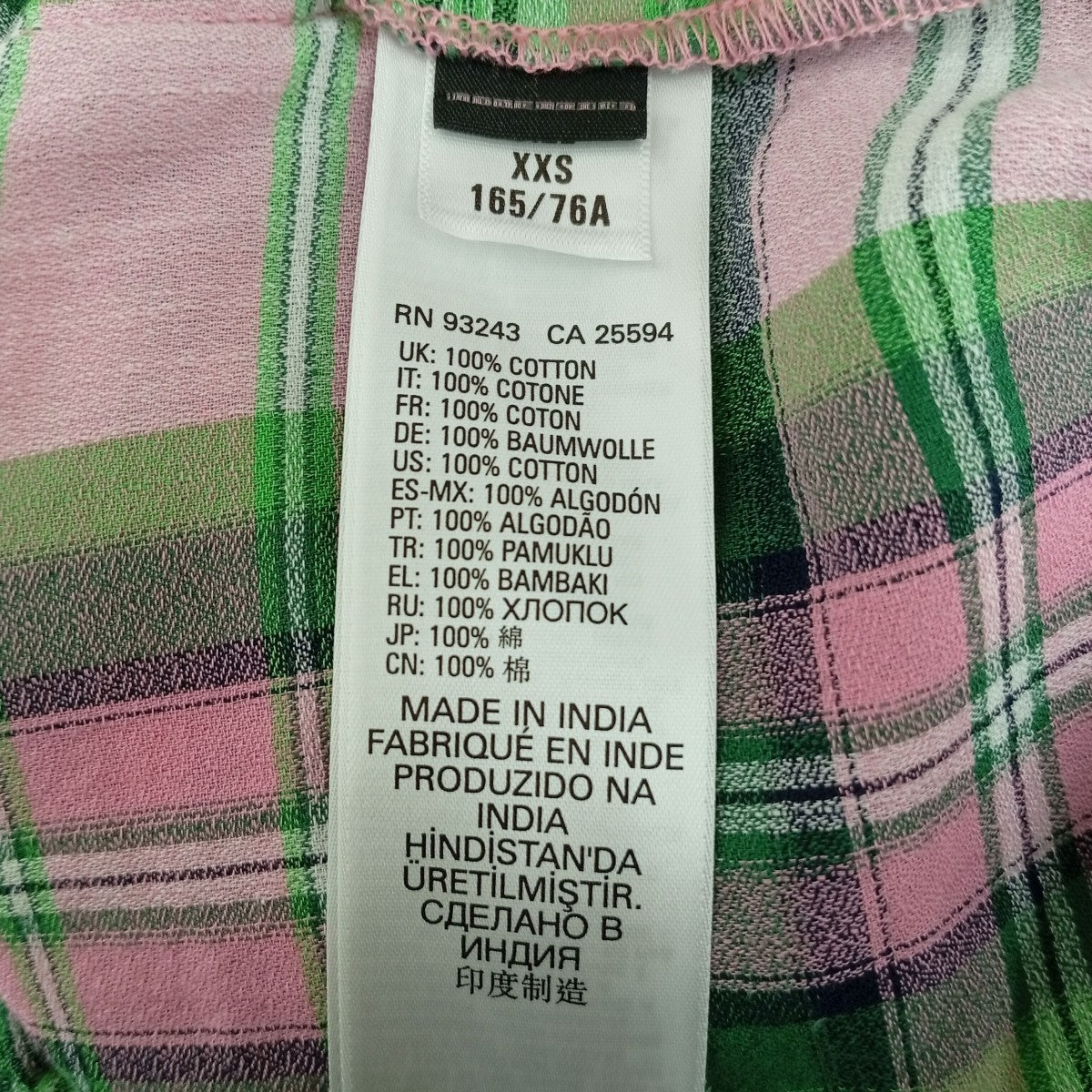 DIESEL チェックシャツワンピースIN000057 古着・中古-4枚目のアイテム画像