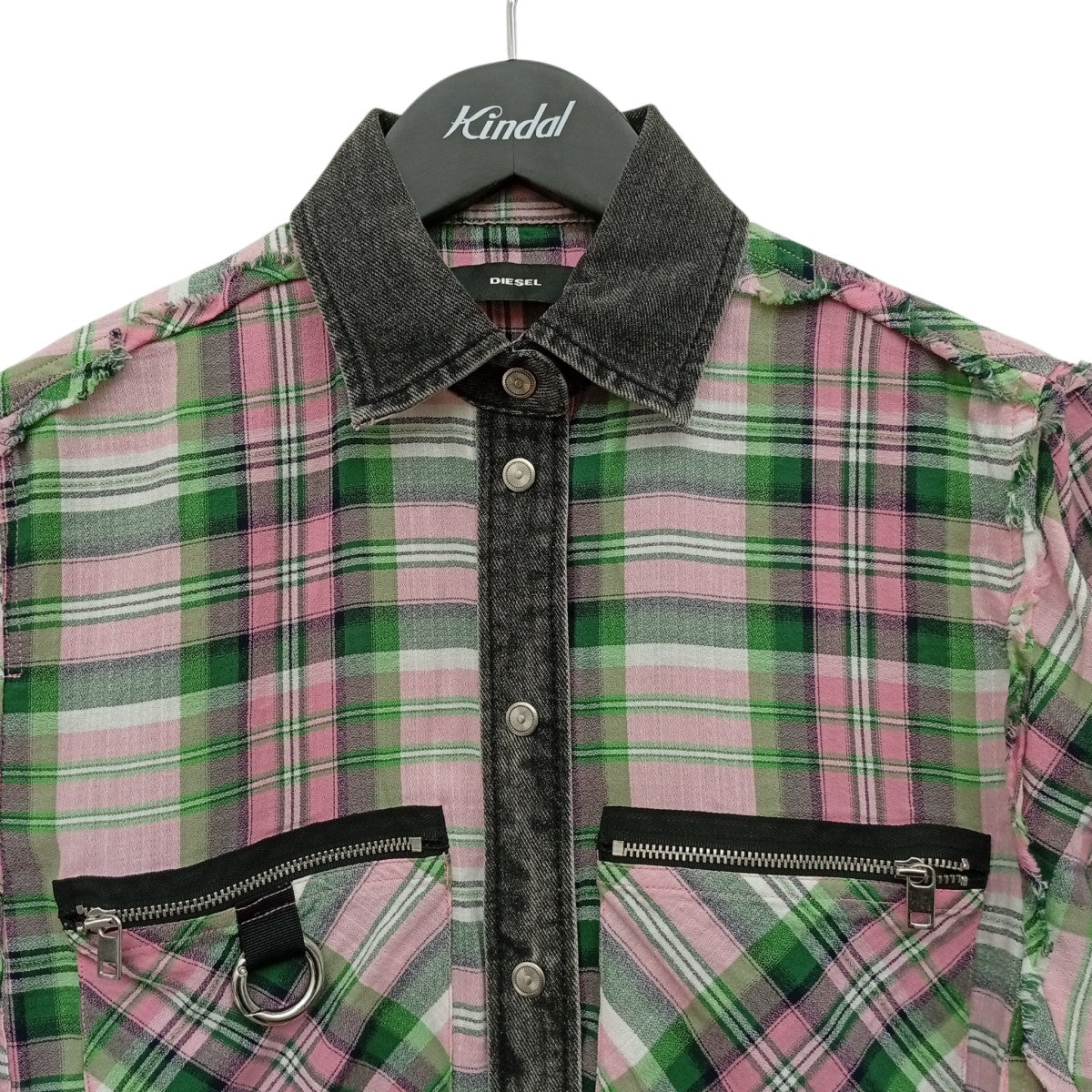 DIESEL チェックシャツワンピースIN000057 古着・中古-5枚目のアイテム画像