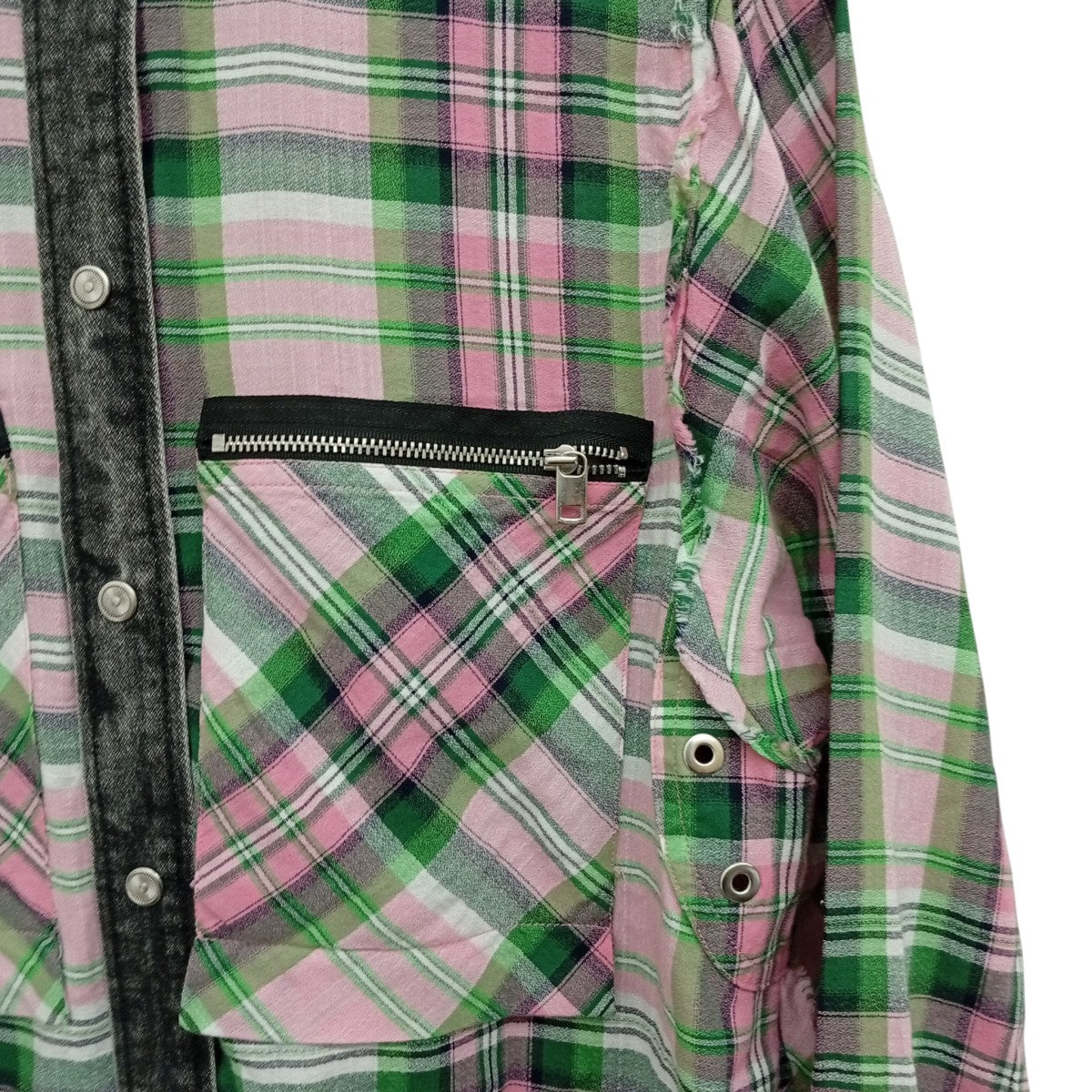 DIESEL チェックシャツワンピースIN000057 古着・中古-6枚目のアイテム画像