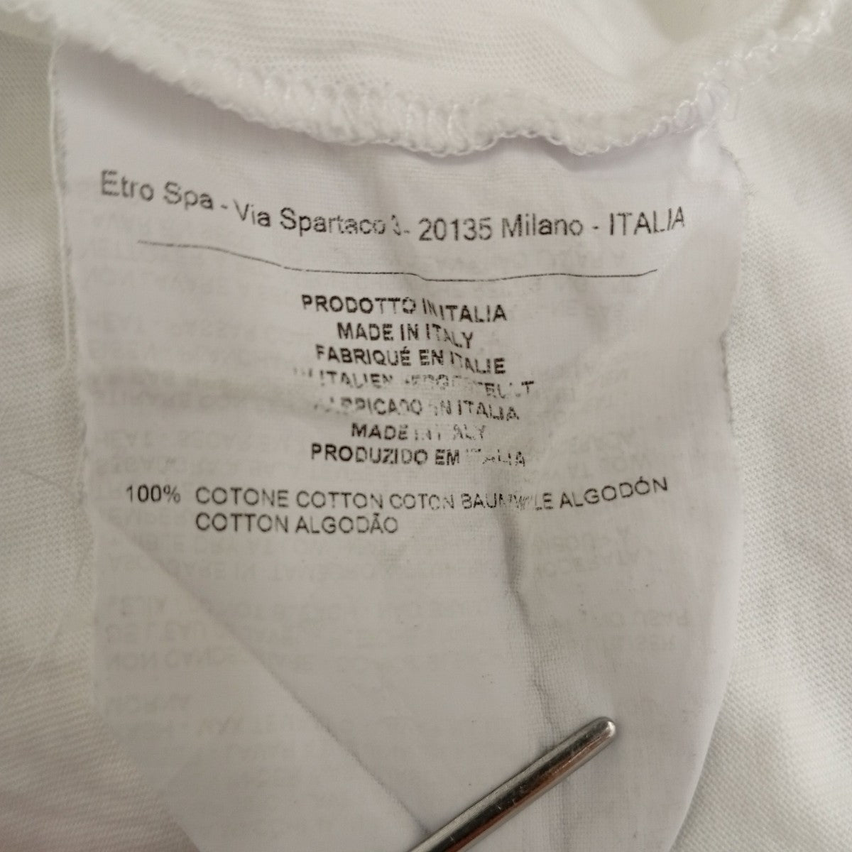 ETRO ペイズリーTシャツ 古着・中古-4枚目のアイテム画像