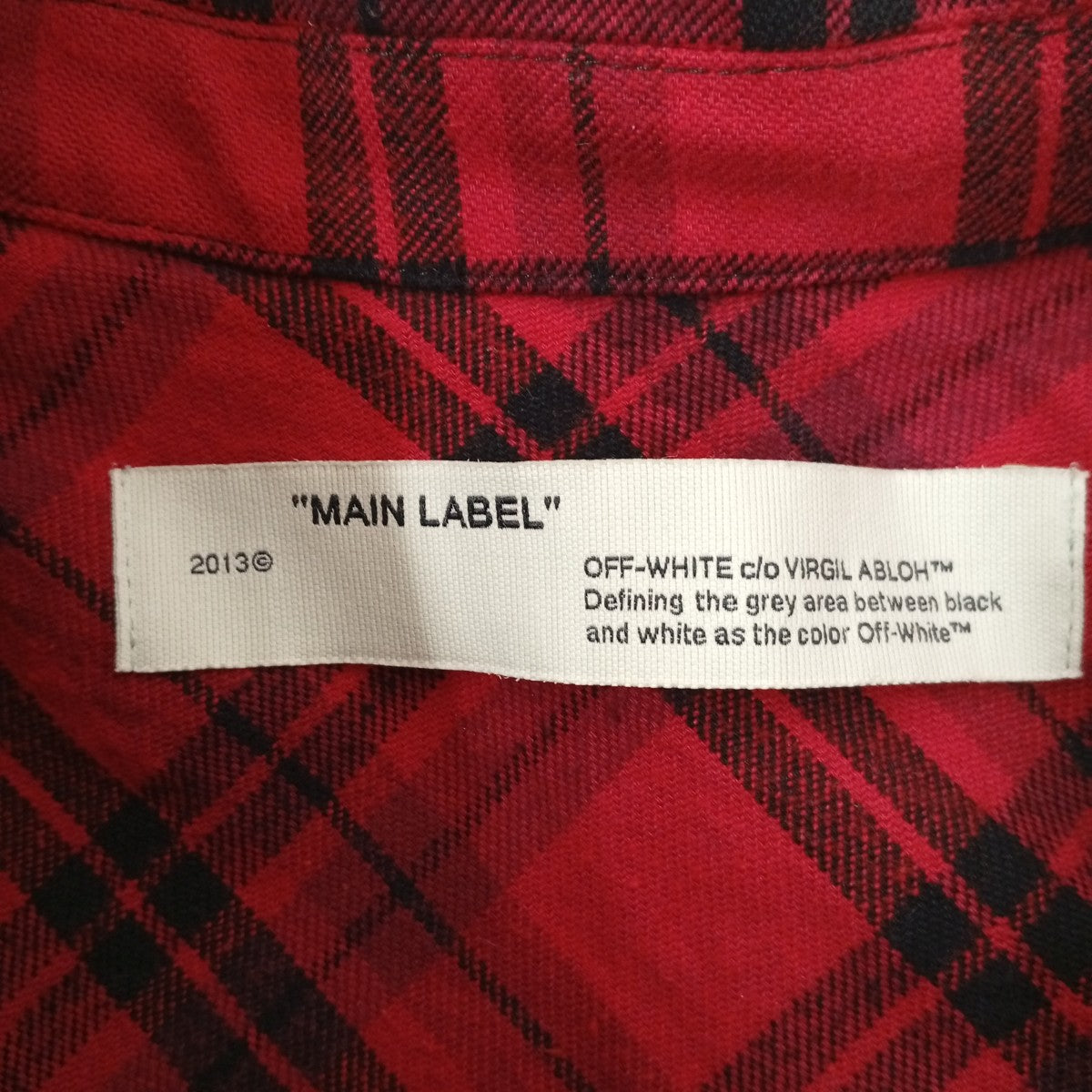 OFFWHITE ARROW PATCHED FLANNNEL CHECK OVERSIZED SHIRTチェックシャツOMGA098R20G71021 古着・中古-3枚目のアイテム画像