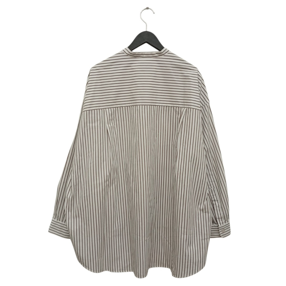 Graphpaper SIDOGRAS Stripe L S Oversized Band Collar ShirtストライプシャツGM254-50026STB 古着・中古-2枚目のアイテム画像
