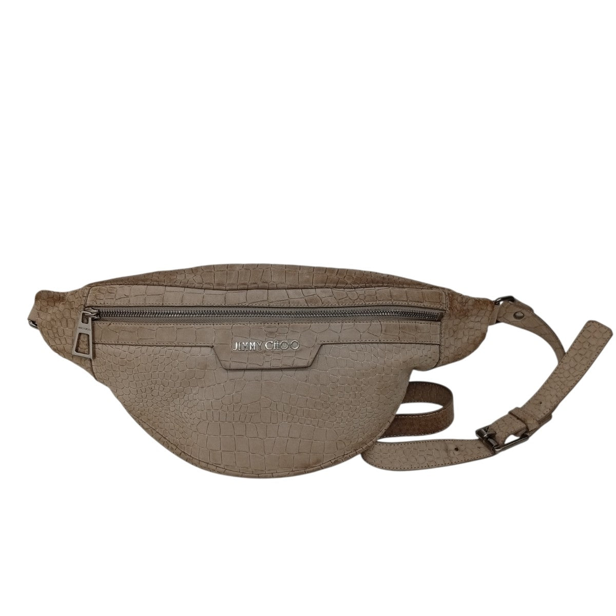 JIMMY CHOO クロコ型押しショルダーバッグ 古着・中古-1枚目のアイテム画像