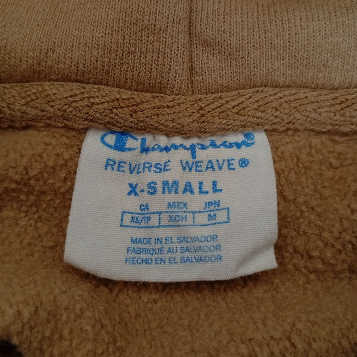 単色タグ REVERSE WEAVEパーカー