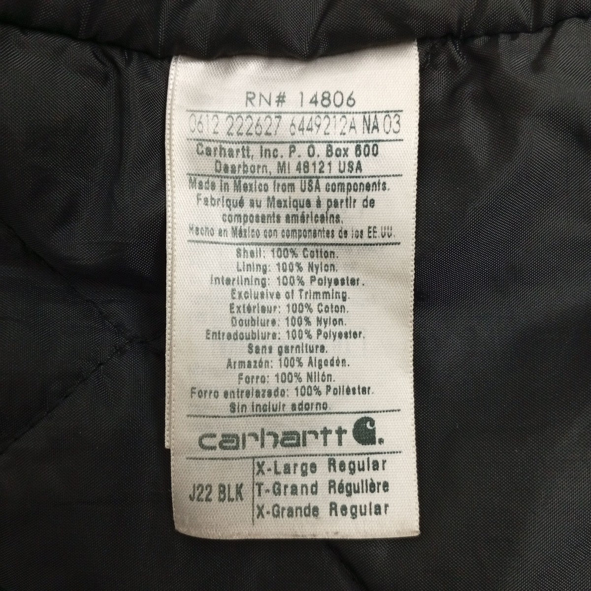 CarHartt デトロイトジャケット 古着・中古-4枚目のアイテム画像