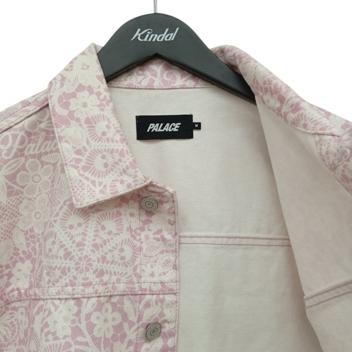PALACE 26SSLACE BLEACHED DENIM JACKET花柄デニムジャケット 古着・中古-6枚目のアイテム画像