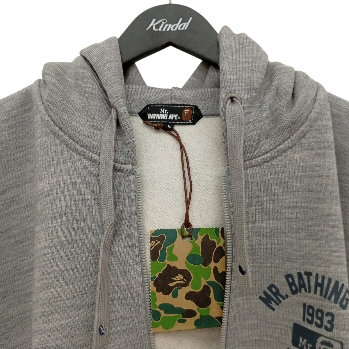Mr．BATHING APE ZIP UP PULLOVER HOODIEジップパーカー007ZPK801301M 古着・中古-4枚目のアイテム画像