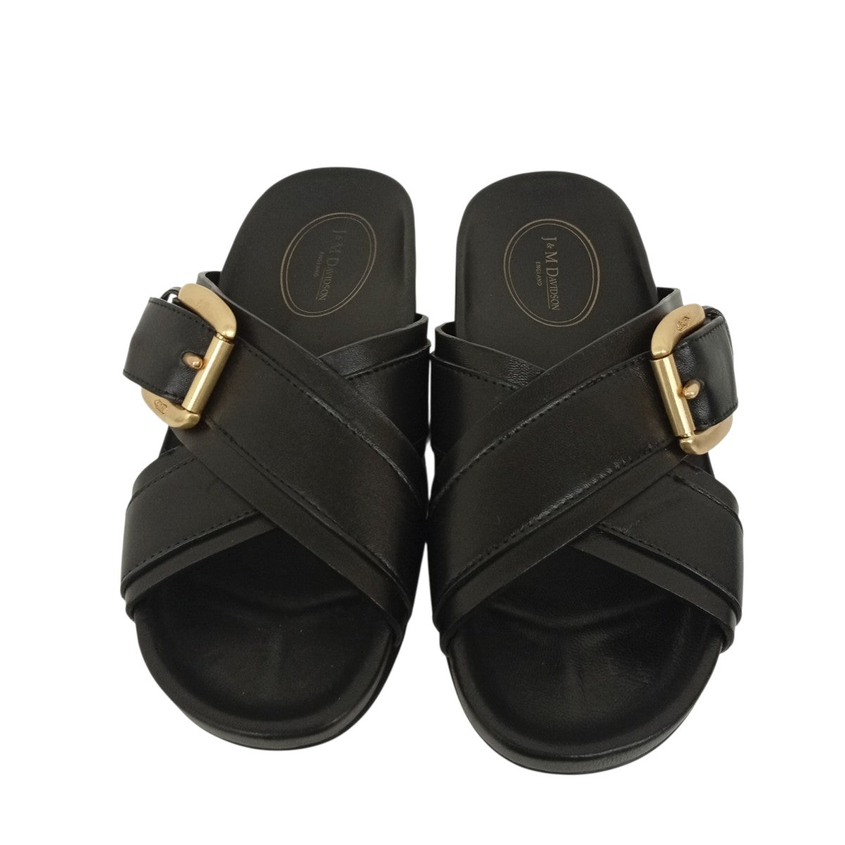 J＆M DAVIDSON バックルクロスストラップサンダル 古着・中古-2枚目のアイテム画像