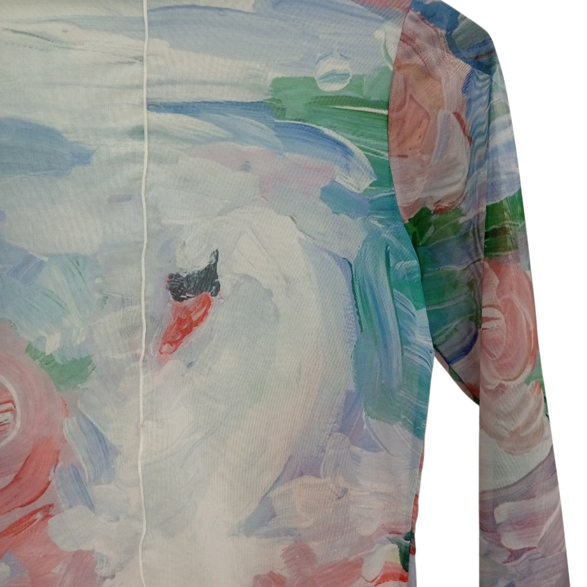POPPY Swan see-through topsタートルネックカットソー 古着・中古-6枚目のアイテム画像