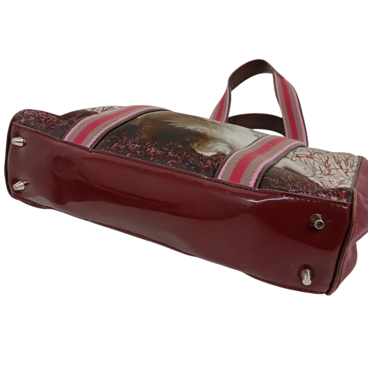 ANYA HINDMARCH 猫柄ハンドバッグ 古着・中古-3枚目のアイテム画像