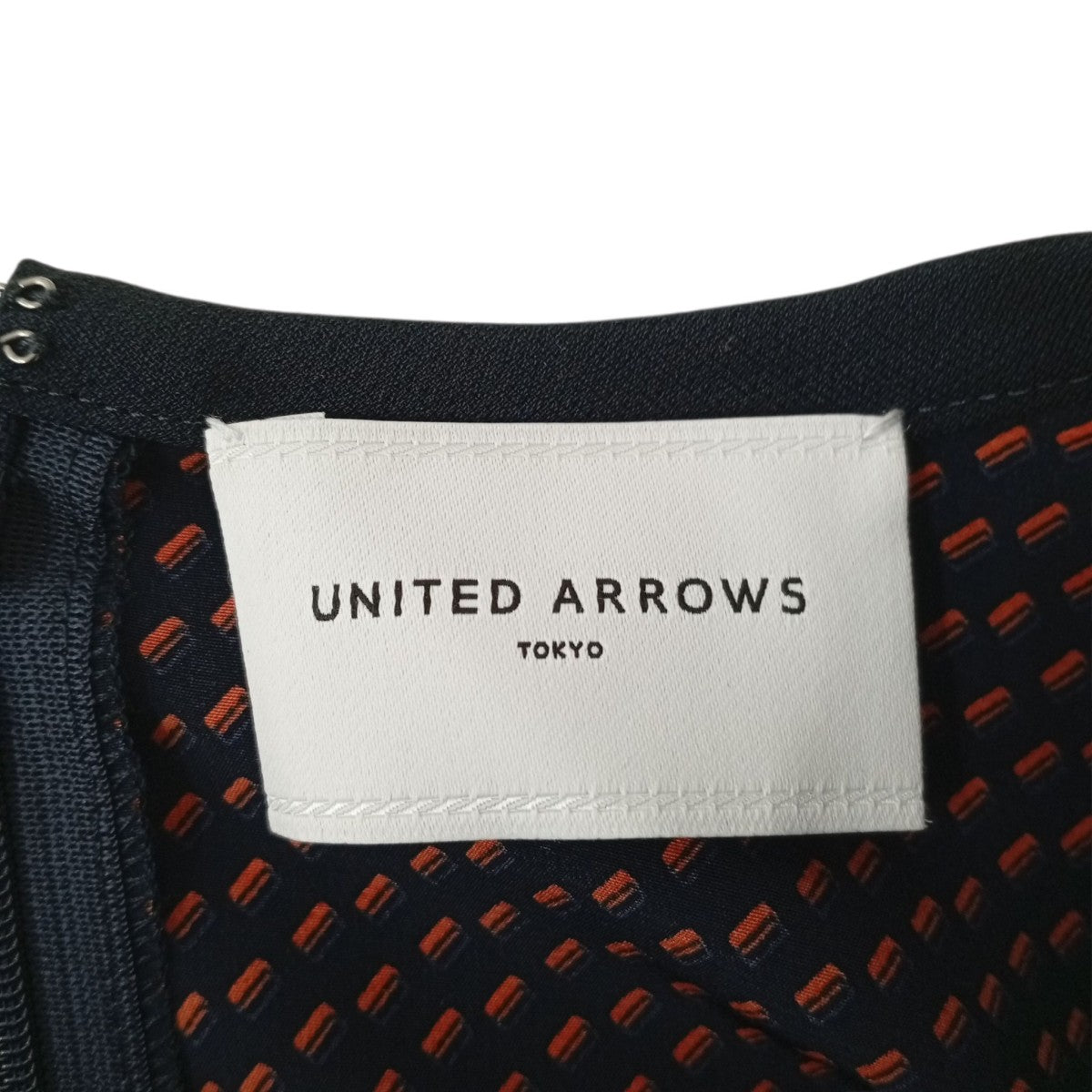 UNITED ARROWS UWSC スクエアプリントスリット総柄ワンピース1526-675-3375 古着・中古-3枚目のアイテム画像