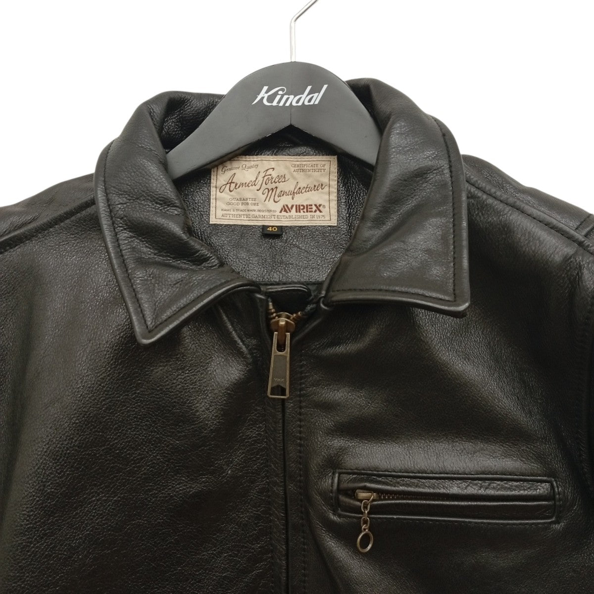 AVIREX COW LEATHER TRUCKER JACKETレザージャケット6151088 古着・中古-3枚目のアイテム画像