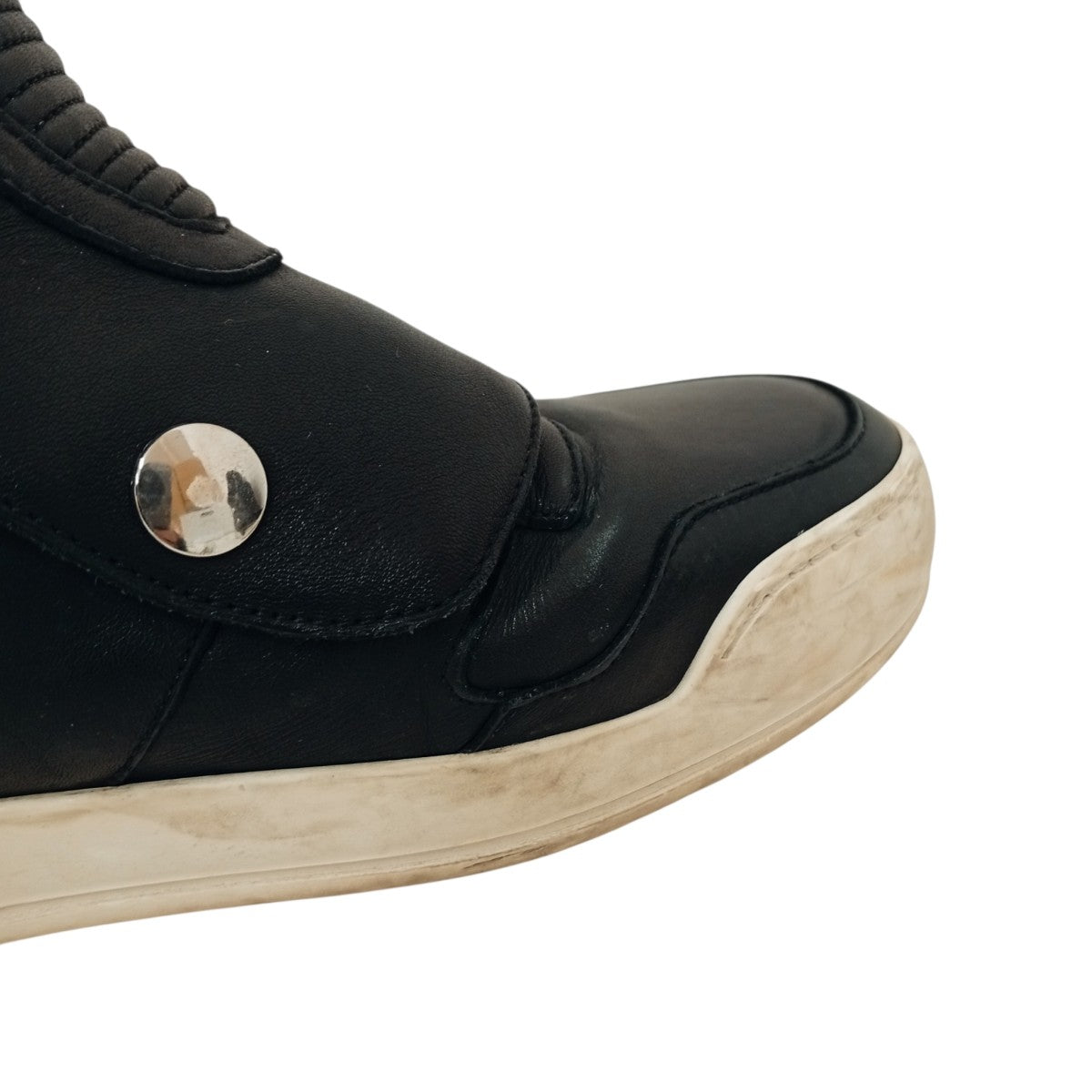 BALMAIN Quilted Biker High-Top SneakersレザースニーカーW6H T323 D591 古着・中古-10枚目のアイテム画像