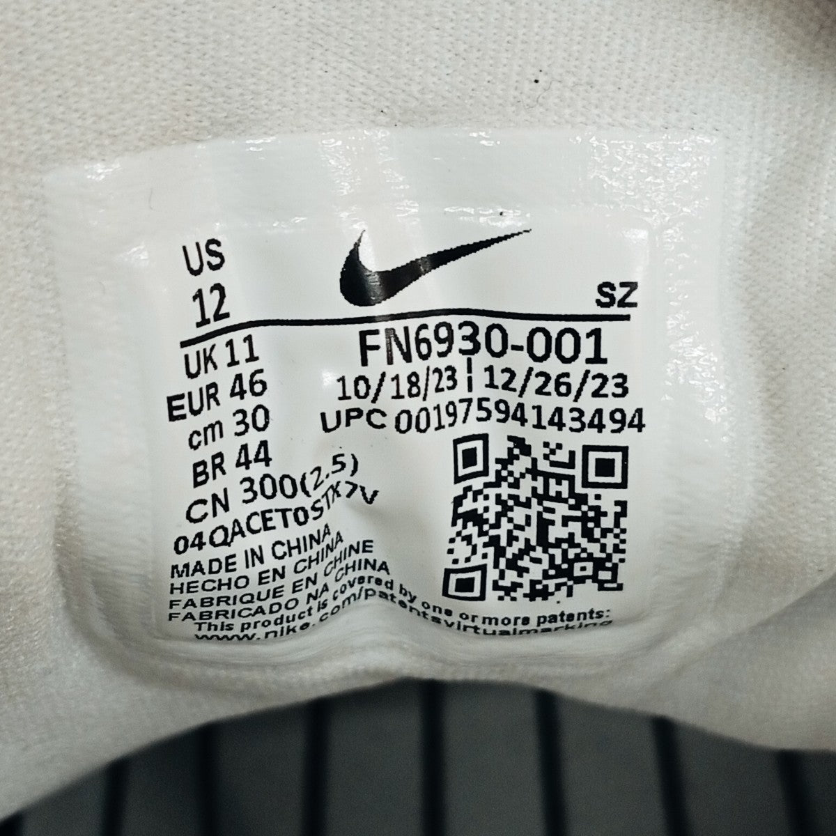 NIKE エアジョーダン 9 Low ゴルフ BaronsスニーカーFN6930-001 古着・中古-6枚目のアイテム画像