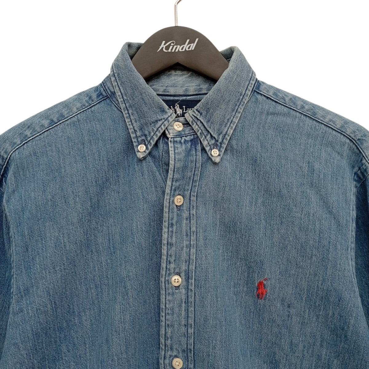 RALPH LAUREN USA製 ボタンダウンデニムシャツ 古着・中古-4枚目のアイテム画像