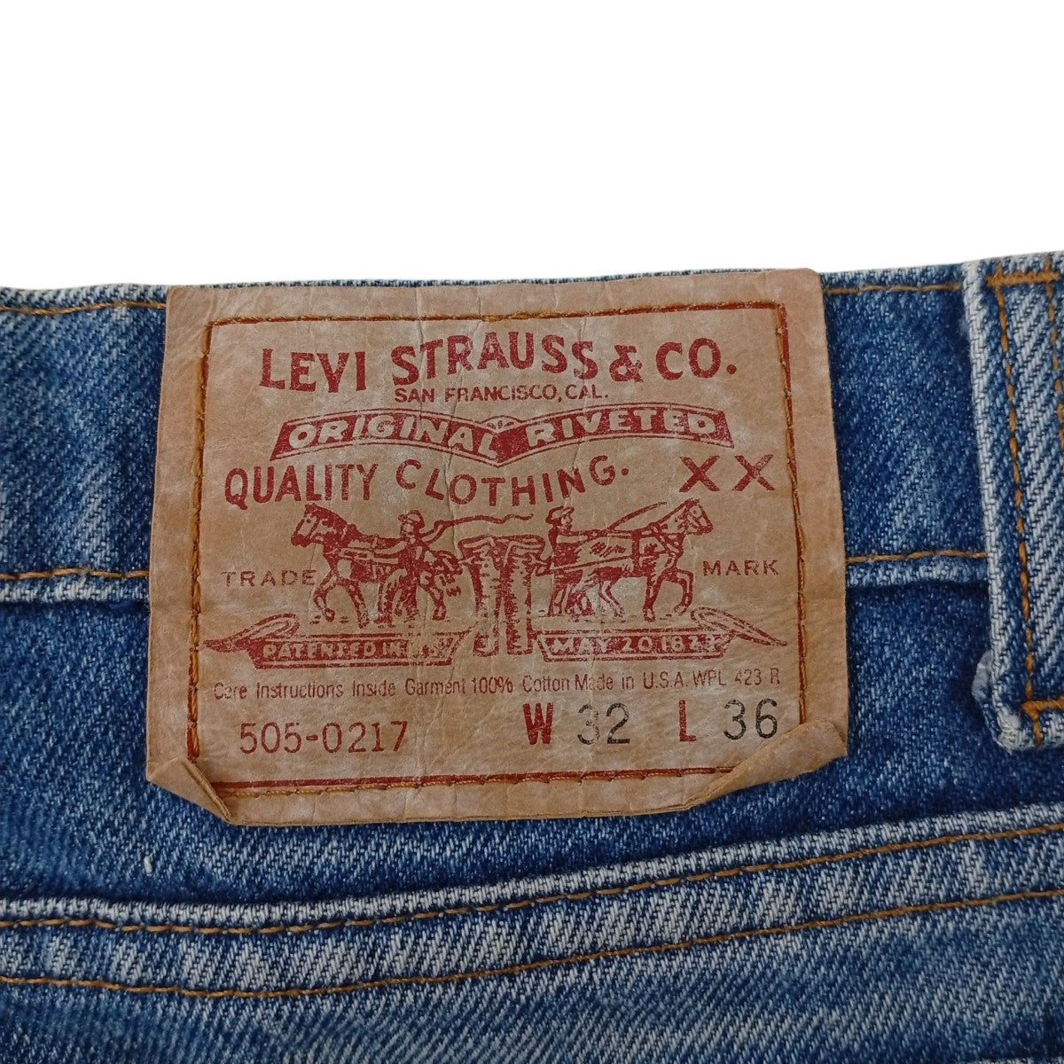 LEVI’S 505-0217 米国製 ボタン裏525デニムパンツ 古着・中古-5枚目のアイテム画像