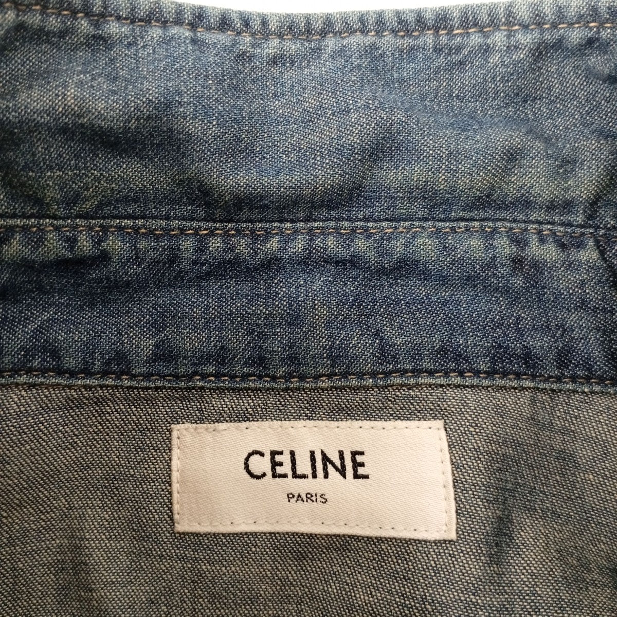 CELINE パッチワークデニムシャツ 古着・中古-3枚目のアイテム画像