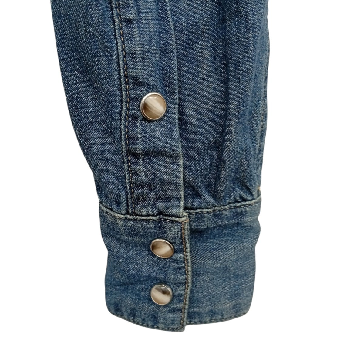 CELINE パッチワークデニムシャツ 古着・中古-7枚目のアイテム画像