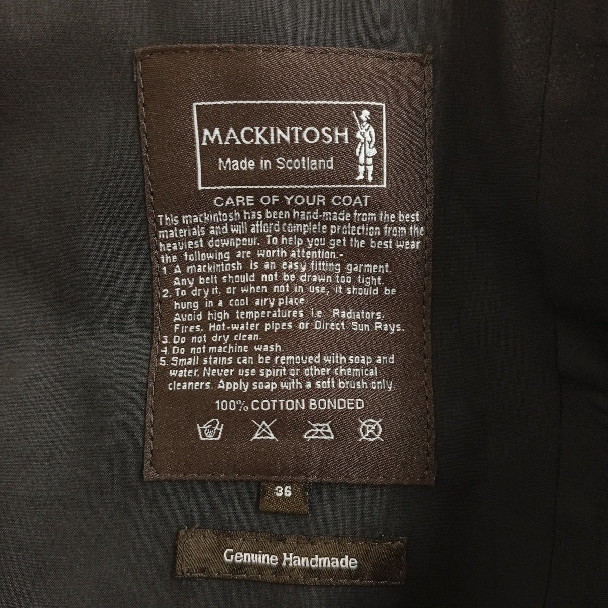 MACKINTOSH×FOX BROTHERS ダッフルコート 古着・中古-4枚目のアイテム画像