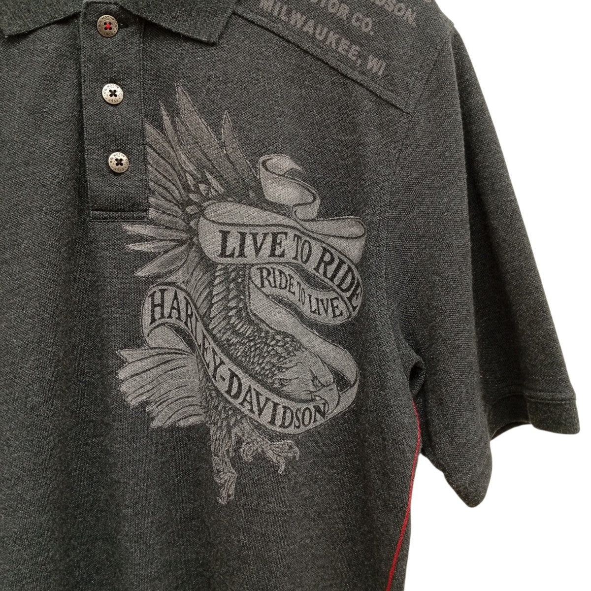 HARLEY-DAVIDSON 半袖ポロシャツ 古着・中古-5枚目のアイテム画像