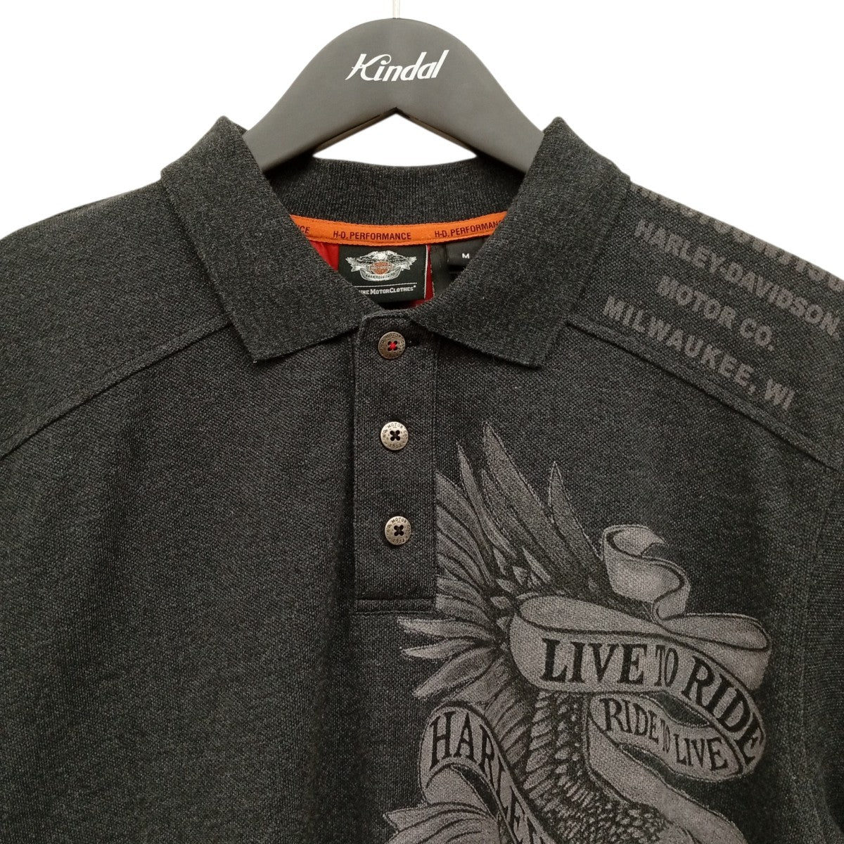 HARLEY-DAVIDSON 半袖ポロシャツ 古着・中古-6枚目のアイテム画像