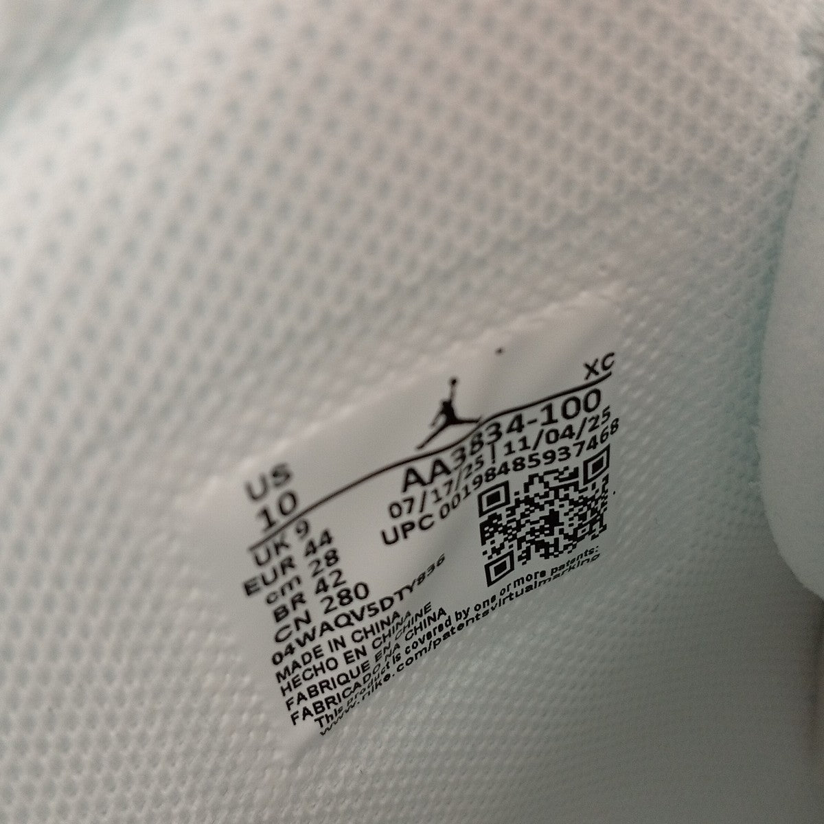 NIKE×Virgil Abloh Archive (V．A．A．) Air Jordan 1 Retro High OG AlaskaスニーカーAA3834-100 古着・中古-5枚目のアイテム画像