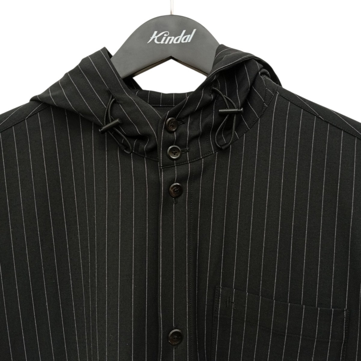 th products Hooded Shirtストライプシャツ2401-SH43-M103 古着・中古-4枚目のアイテム画像