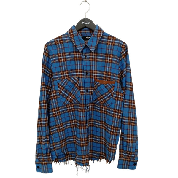 AMIRI(アミリ) カットオフチェックシャツPS22MSL006 PS22MSL006 ブルー