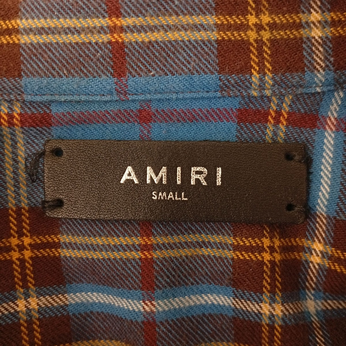 AMIRI(アミリ) カットオフチェックシャツPS22MSL006 PS22MSL006 ブルー