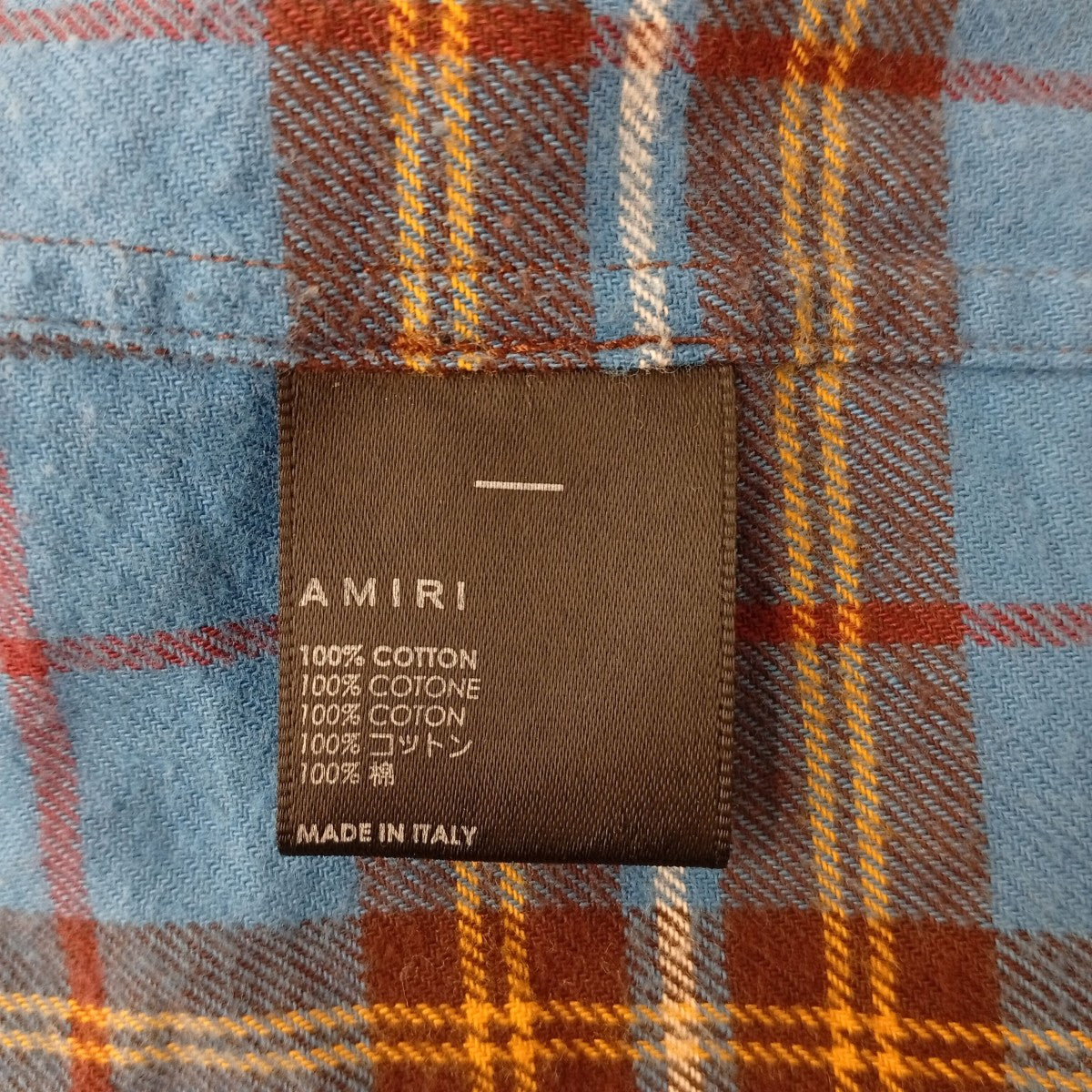 AMIRI(アミリ) カットオフチェックシャツPS22MSL006 PS22MSL006 ブルー