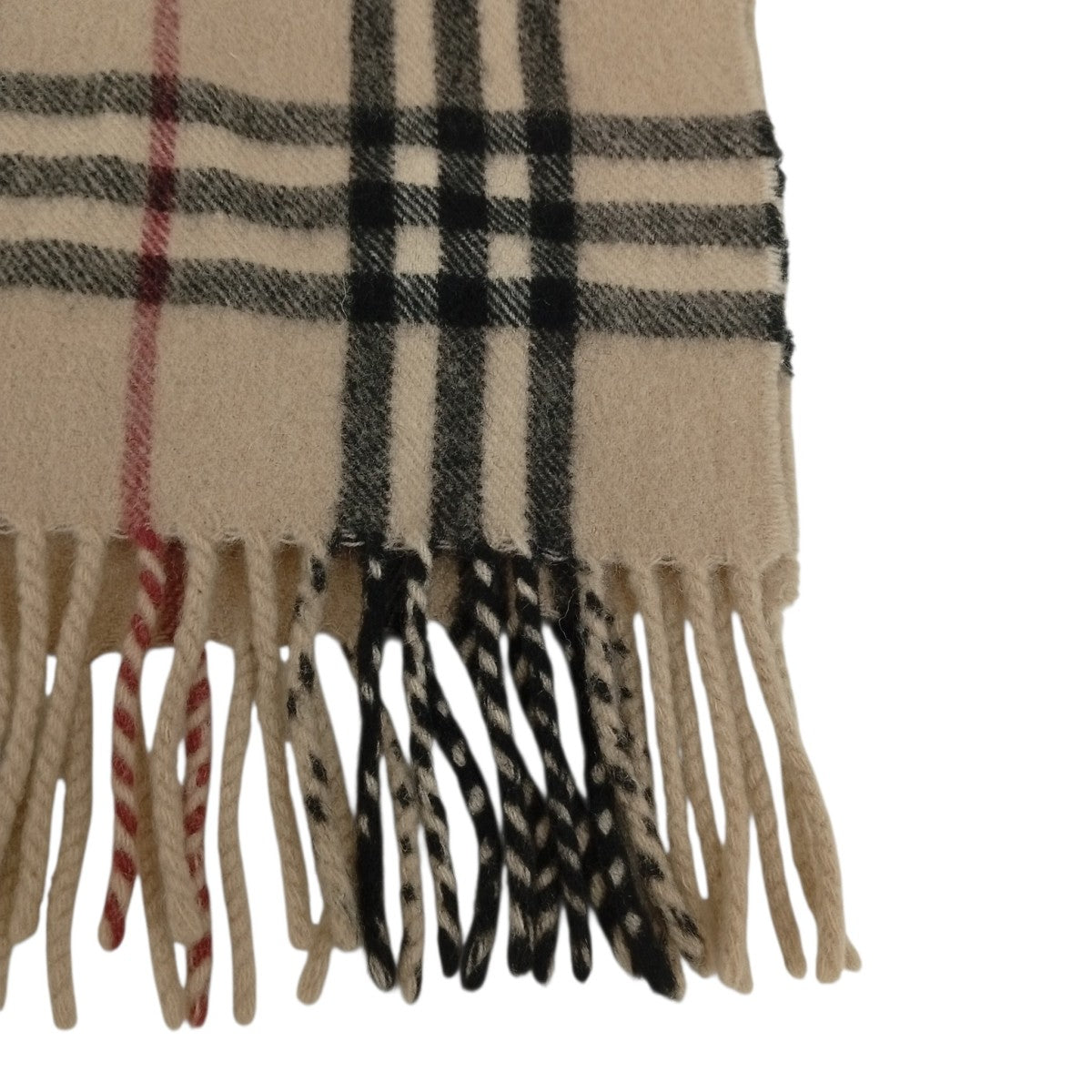 BURBERRY LONDON カシミヤチェックマフラー 古着・中古-3枚目のアイテム画像