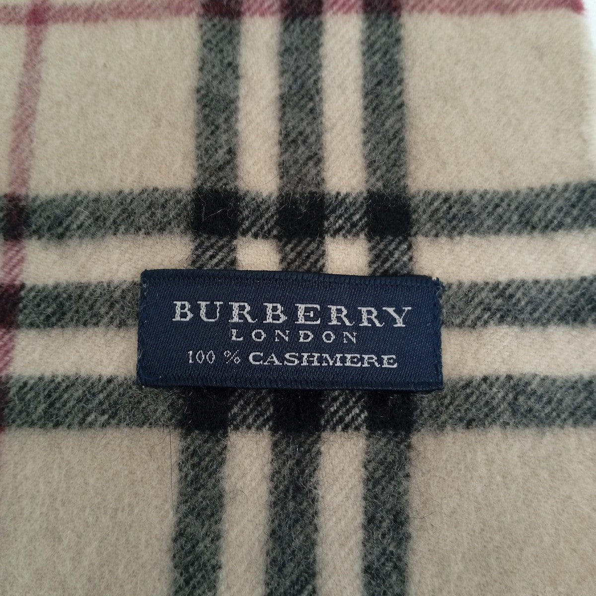 BURBERRY LONDON カシミヤチェックマフラー 古着・中古-5枚目のアイテム画像